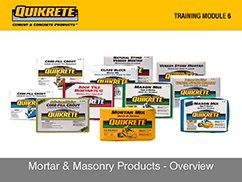 QUIKRETE® Mortar Products Overview