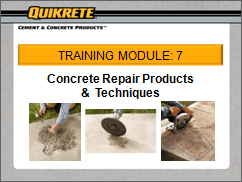 Concrete Repair Products & Techniques