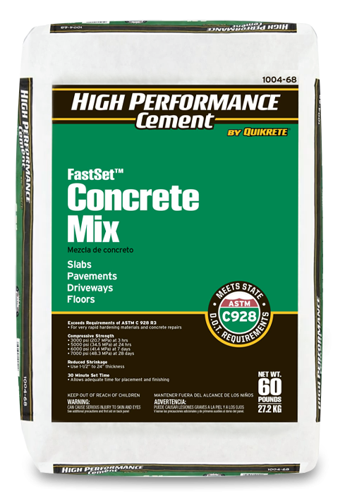 High Performance Cement - FastSet Concrete Mix